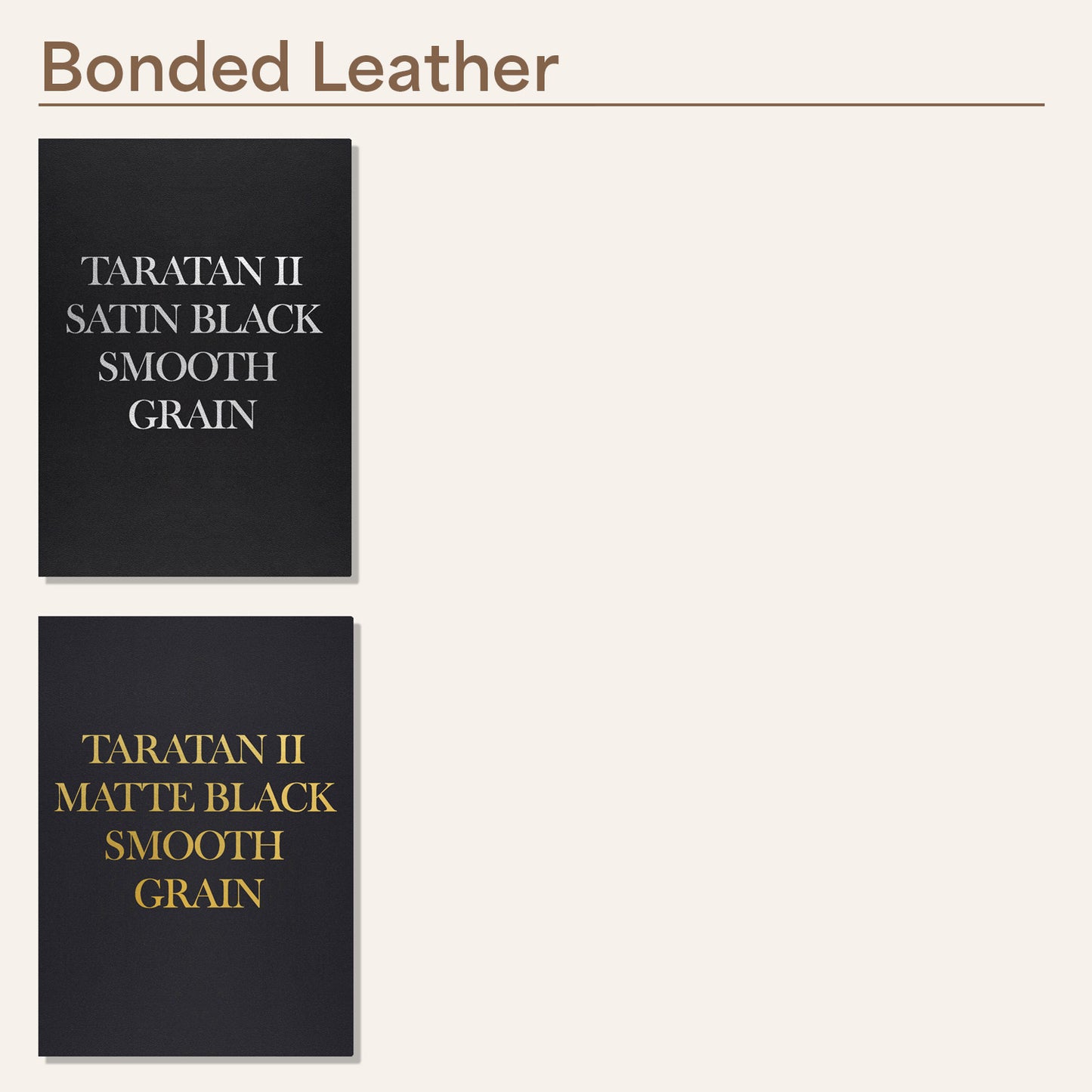 Traditional Turned Edge Product Samples