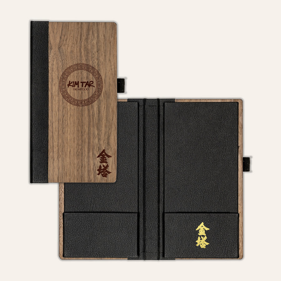 Wood Check Presenter Book With Pocket Inserts