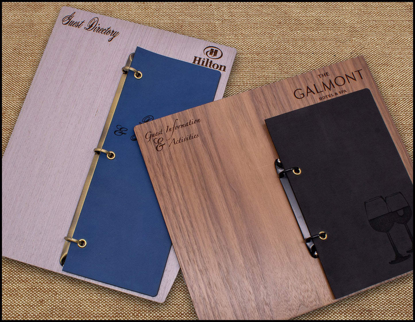 Wood Guest Service Directory Page Holder