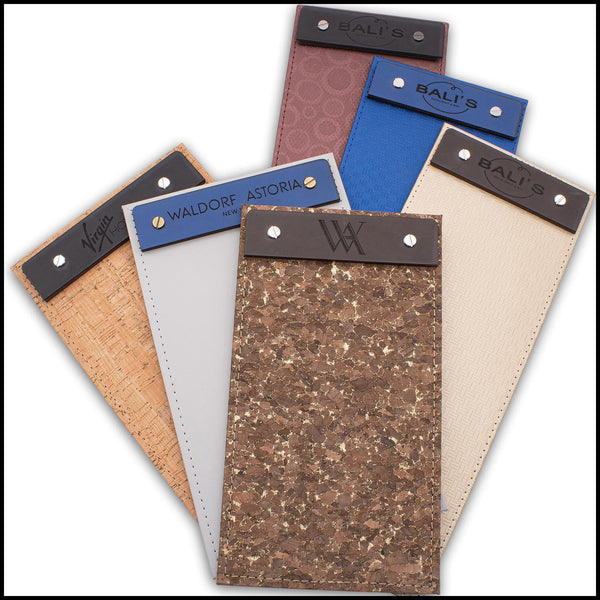 Leather Menu Board with Screw Post and Header