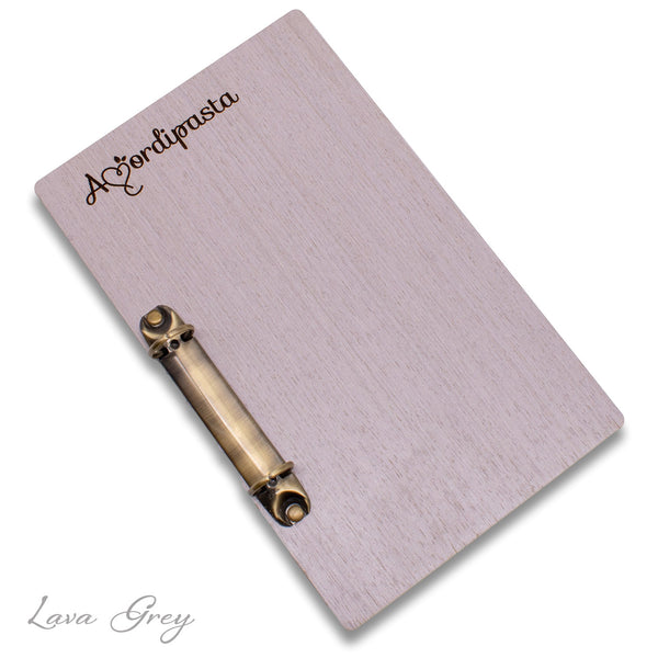 Menu Holder With Binder Ring Mechanism (& Optional Leather Menu Page Cover) - Woodberry Company