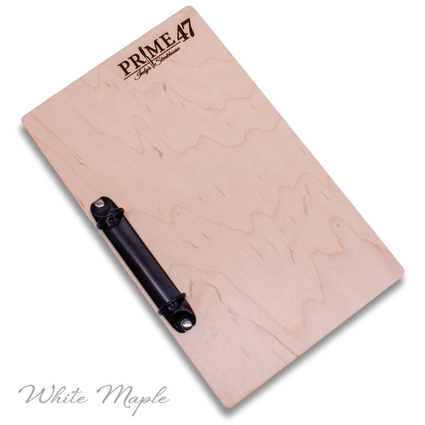 Menu Holder With Binder Ring Mechanism (& Optional Leather Menu Page Cover) - Woodberry Company