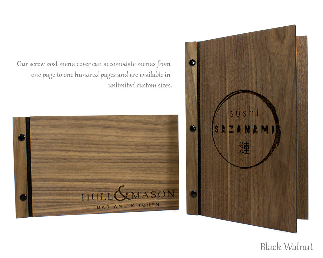 Menu Cover With Screw Post Binding - Woodberry Company
