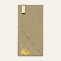 Arrestox check presenter with golden logo for hotels