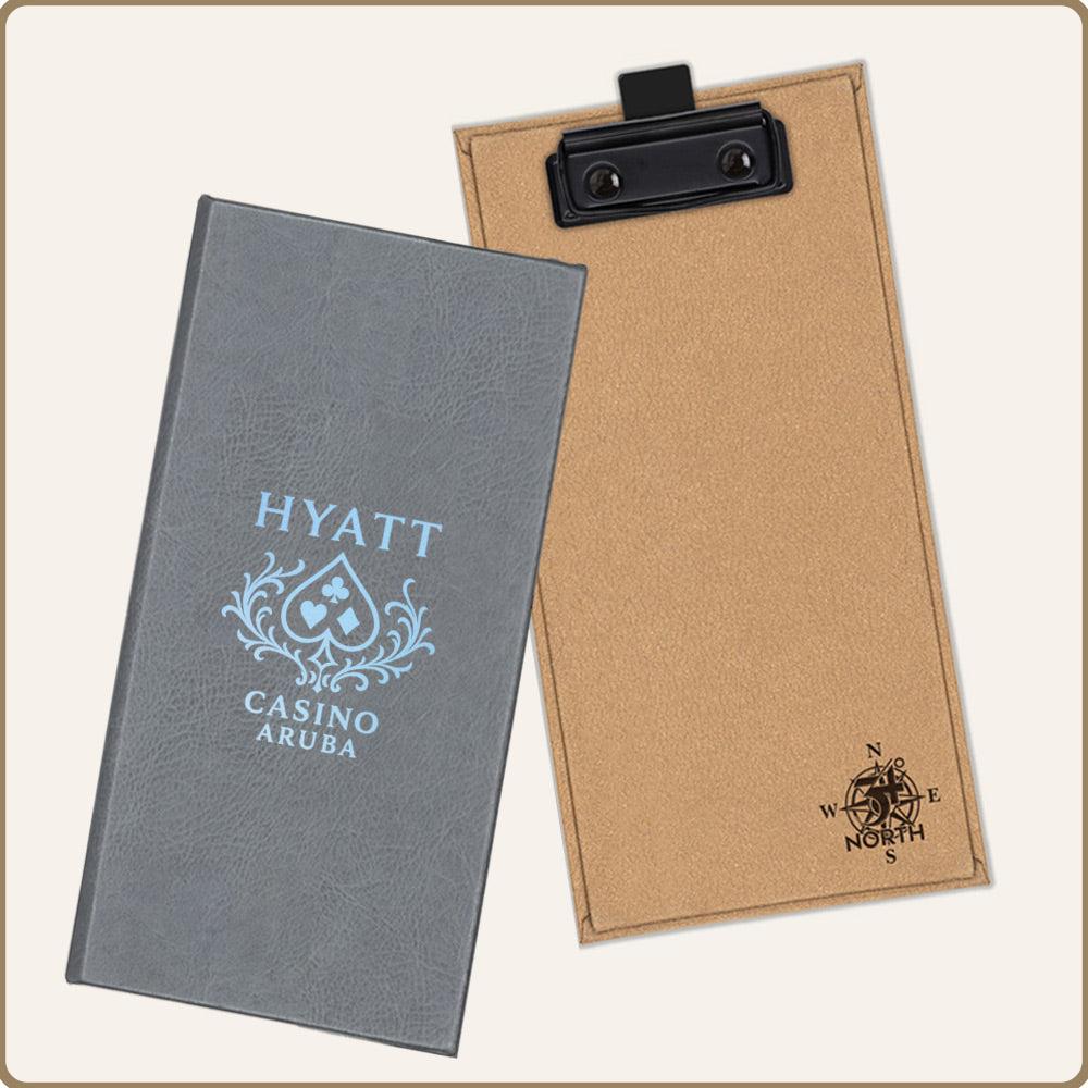 Bonded Leather Check Presenters - Marquee Menus