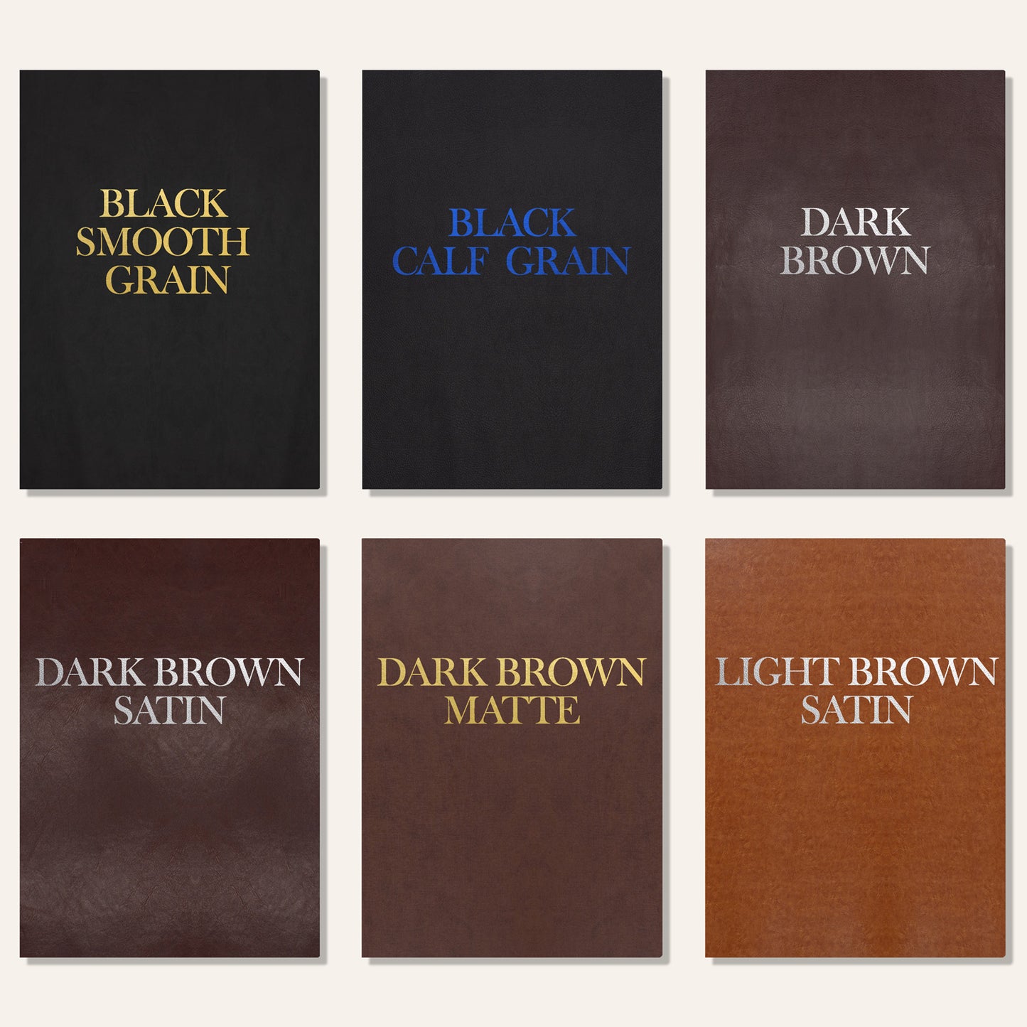 Multiple faux leather menu covers for restaurants