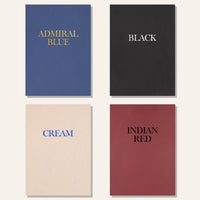 Custom thick slab leather menu boards in many colors
