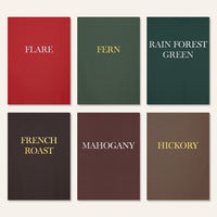 Linen check presenters in different colors