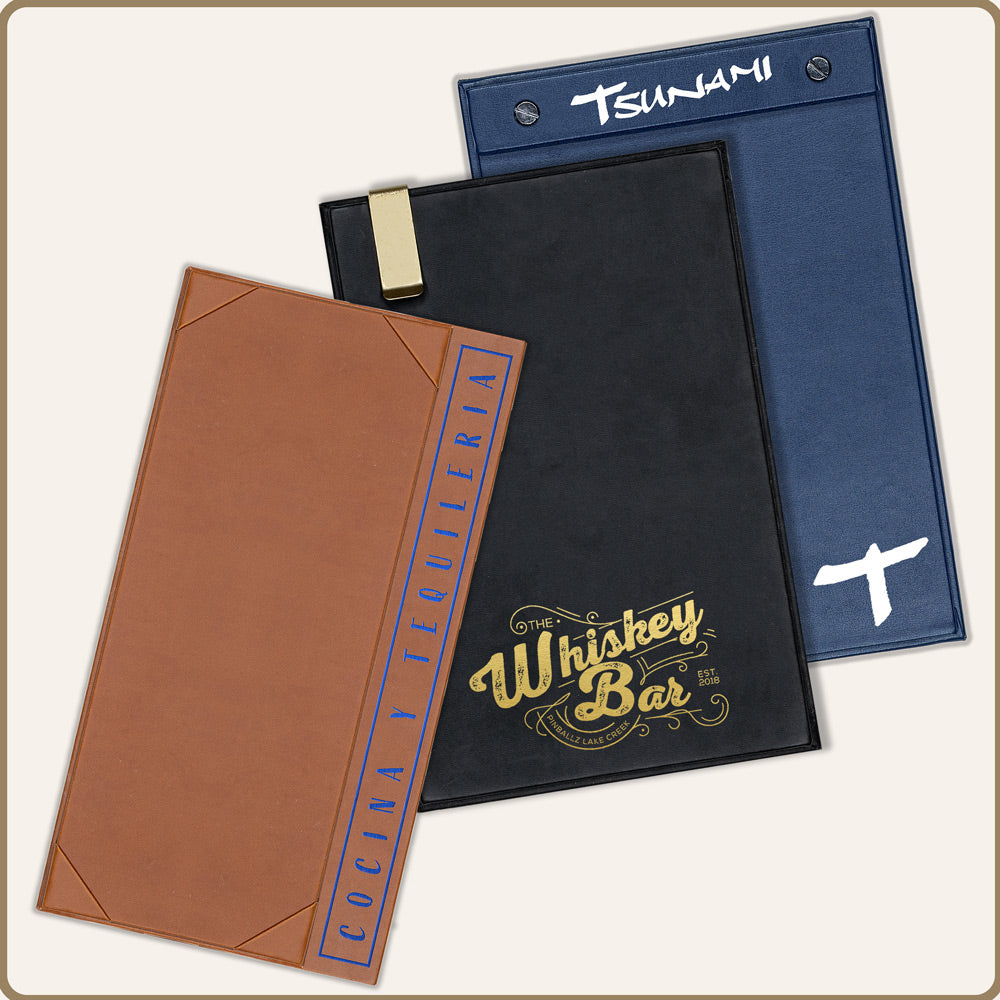 Bonded Leather Menu Boards