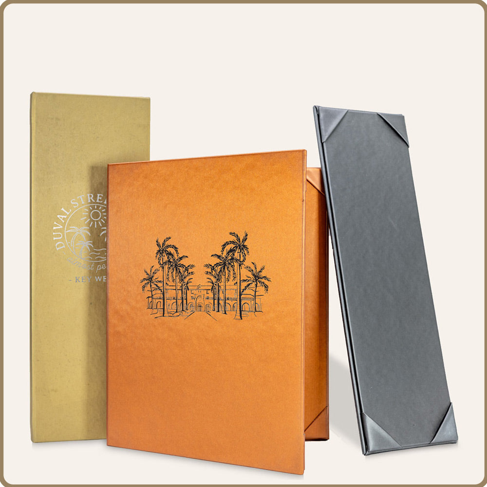 Shining Metallic Menu Covers - Marquee Menus