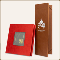 Faux leather menu covers for hotels and restaurants
