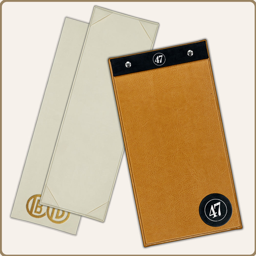 Synthetic Or Faux Leather Menu Boards