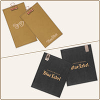 Thick slab leather menu boards with clips for restaurants