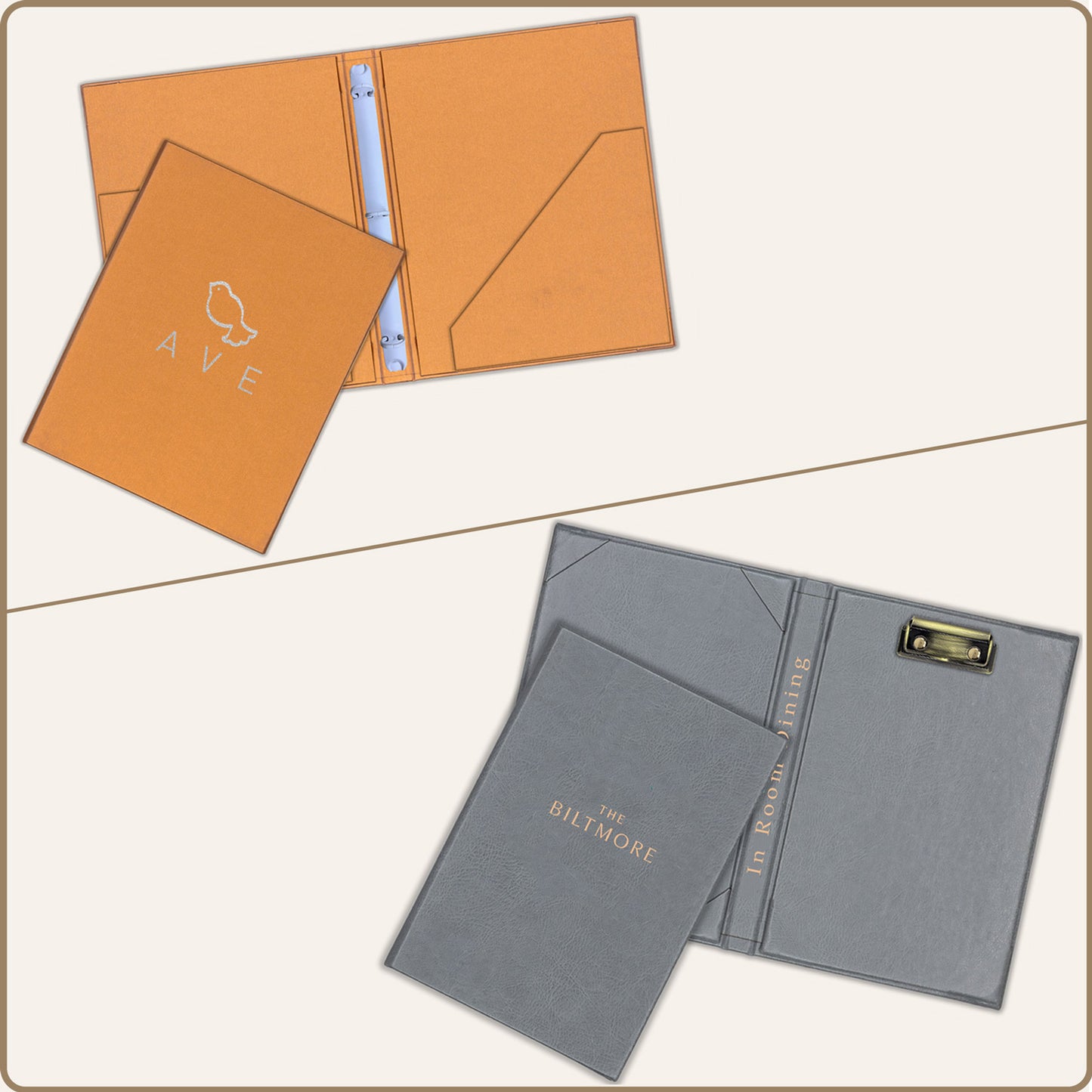 Multiple turned edge directory covers with pockets
