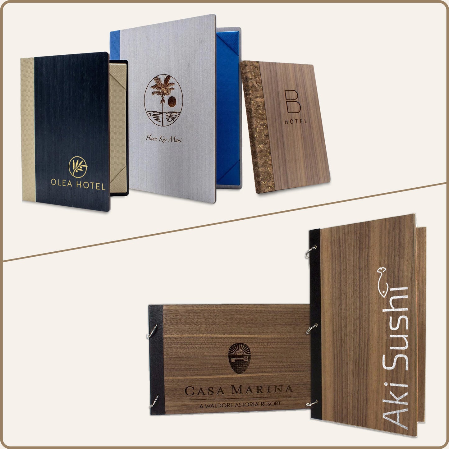 Wood Menu Covers
