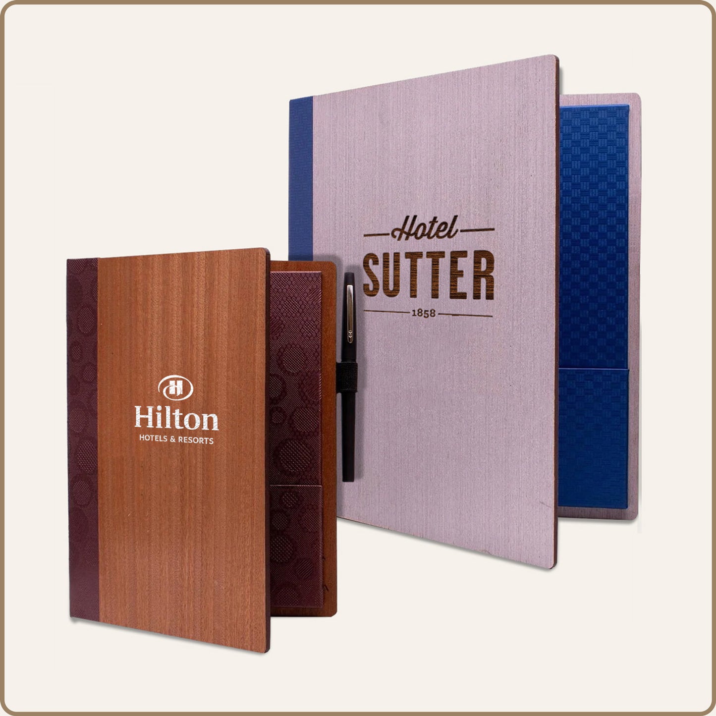 Wood stationary covers for hotels