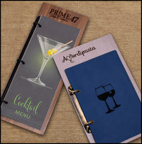 Wood Menu Board With Binder Ring Mechanism