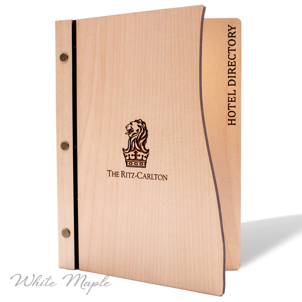 Screw Post Cover for Hotel Directory, In Room Dining, Compendium in White Maple