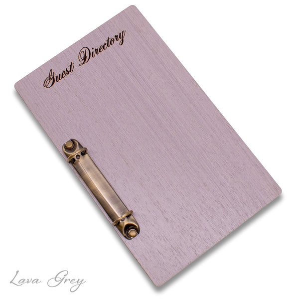 Page Holder With Binder Ring Mechanism for Hotel Directory - Woodberry Company
