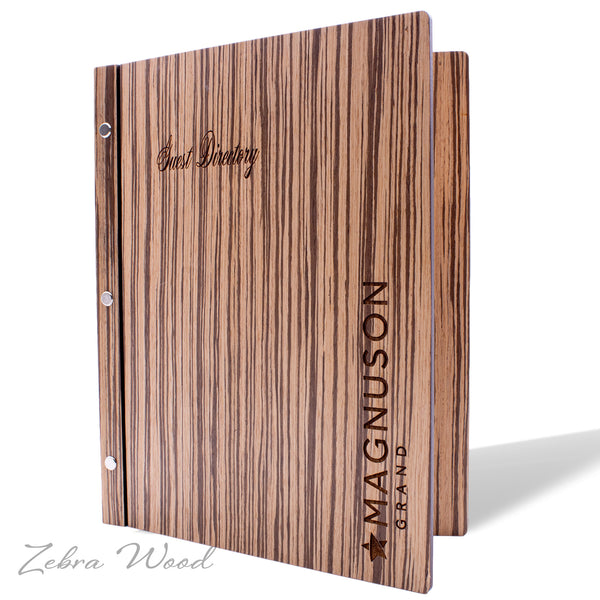 Screw Post Cover for Hotel Directory, In Room Dining, Compendium in Zebra Wood