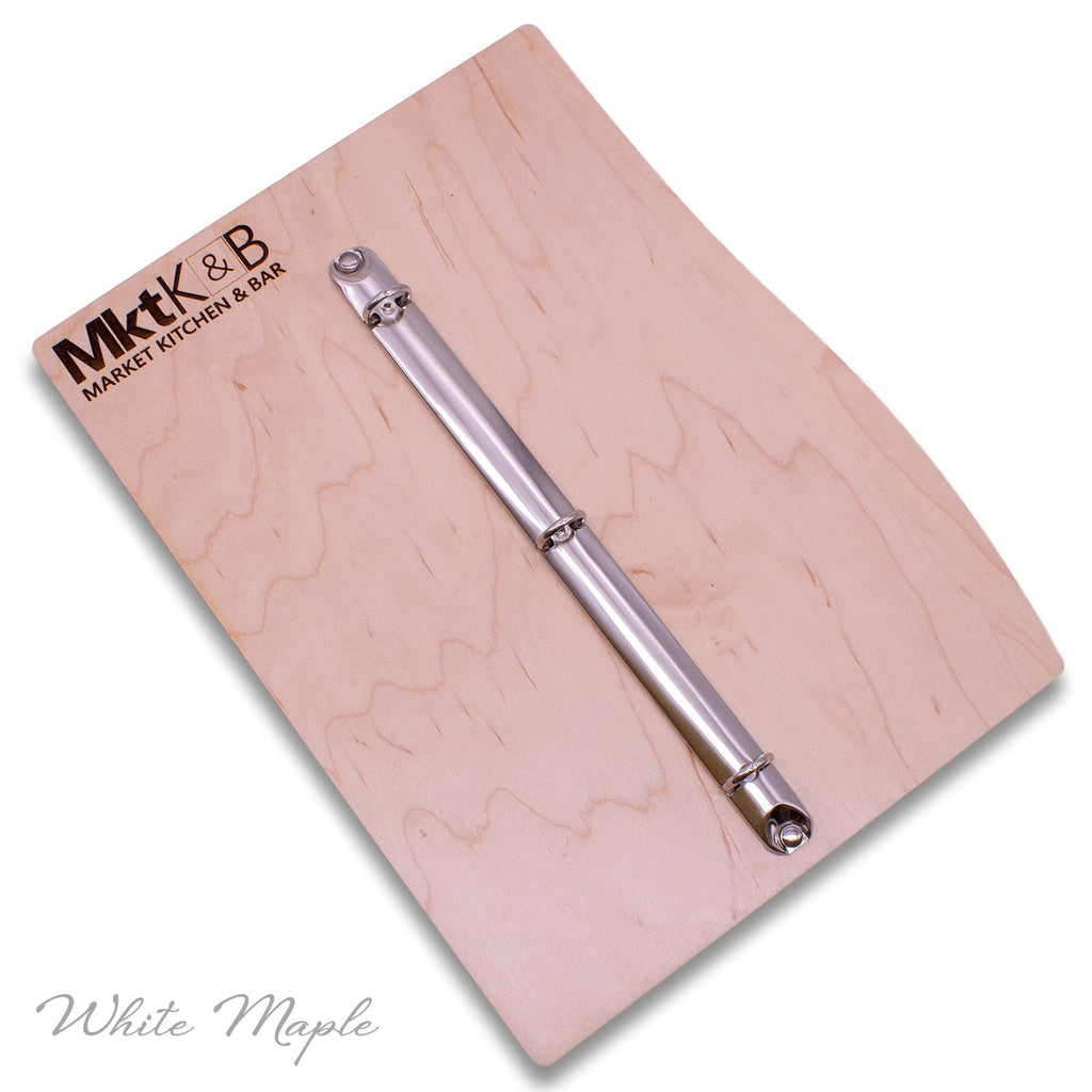 Wood Menu Holder With Center Binder Ring – Marquee Menus