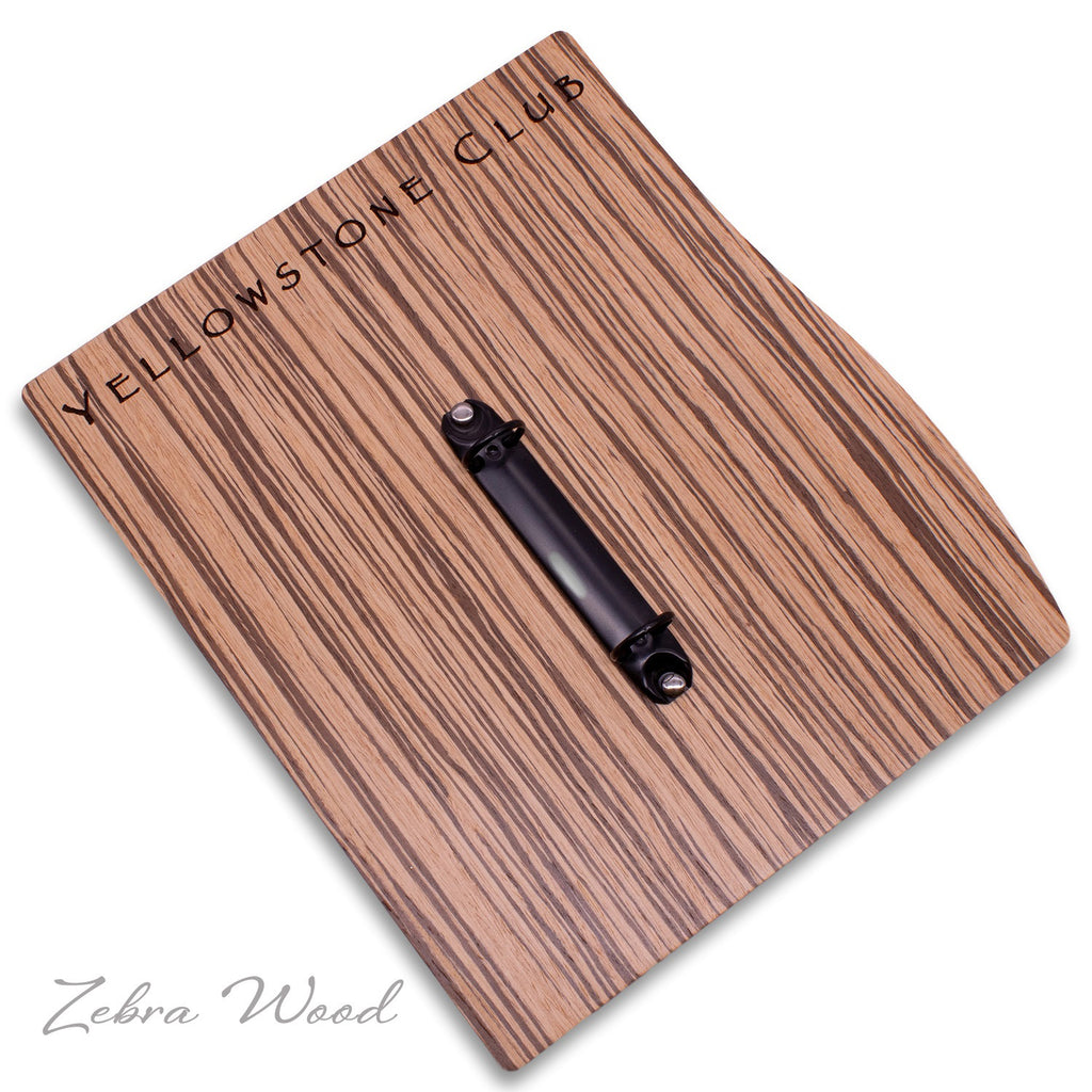 Wood Menu Holder With Center Binder Ring – Marquee Menus