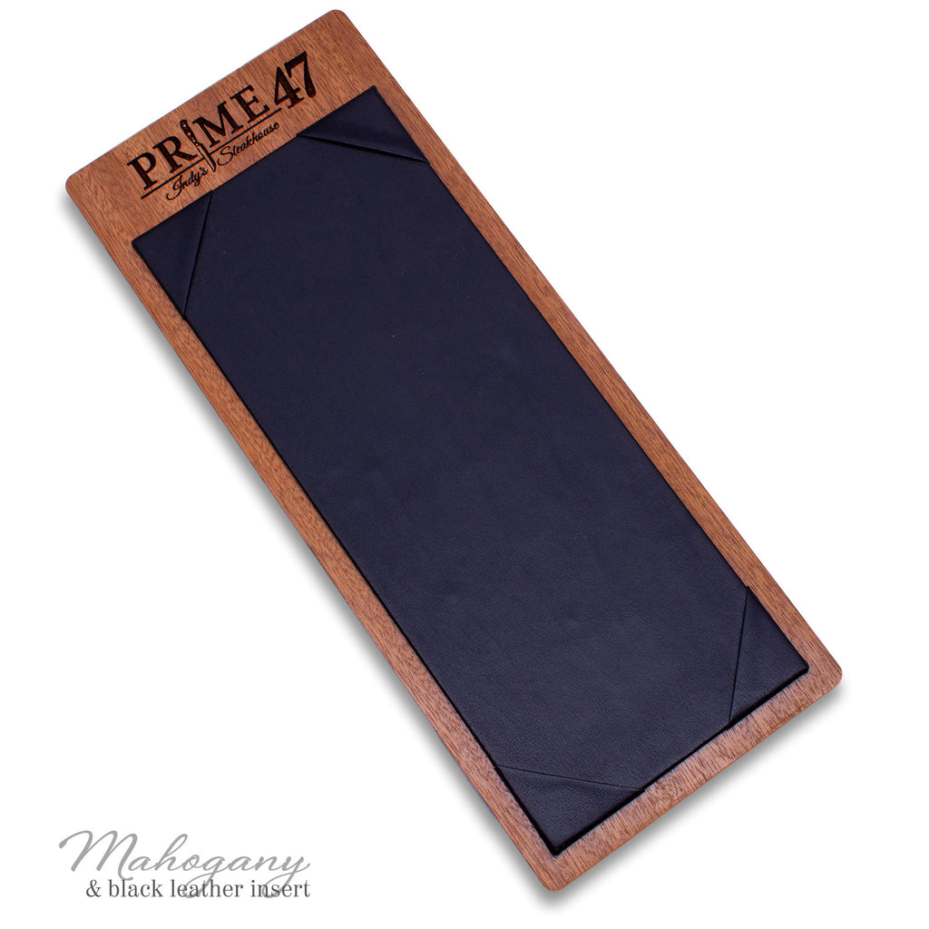 Wood Menu Boards and Menu Holders with Corner Tab Inserts – Marquee Menus
