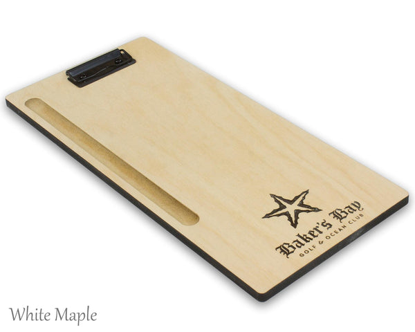 Small Rustic Wood Clipboard - Restaurant Menu Board - Check Presenter