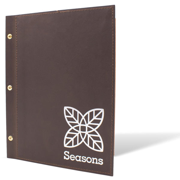 Leather Guest Service Directory Book Cover With Screw Post Binding