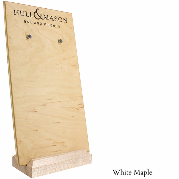 Custom Wood Menu Board With Magnets And Wood Base - Woodberry Company