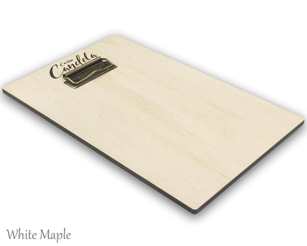 Wood Menu Clipboards With Traditional Silver Clip – Hanging Clipboard