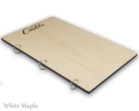 Menu Holder With Loose Leaf Rings (Snap Rings) - Woodberry Company