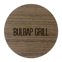 Custom Round Coaster With Cork Base - Woodberry Company